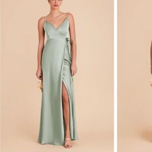 Birdy Grey Cindy Matte Satin Dress in Sage